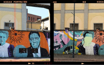 Il murales di Amabilità deturpato. Il murales di Amabilità ridipinto